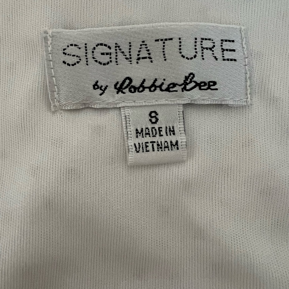 NWT Signature By Robbie Bee 8 White Sleeveless Eyelet Faux Wrap Dress - Picture 6 of 8